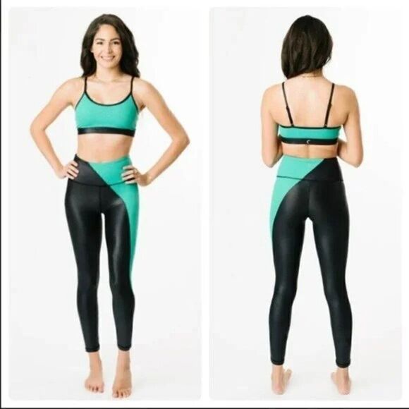 Jade River Stone Metallic Light n Tight Hi-rise 7/8 24" - Picture 1 of 3